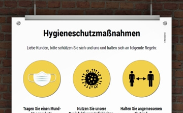 © Druckeselbst! Schild Hygieneschutzmaßnahmen