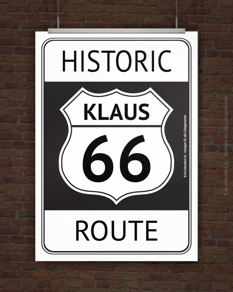 Drucke Selbst Route66 Poster Zum Ausdrucken