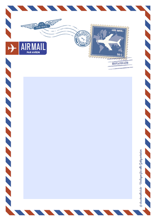 Drucke selbst! Kostenloses Briefpapier AIRMAIL