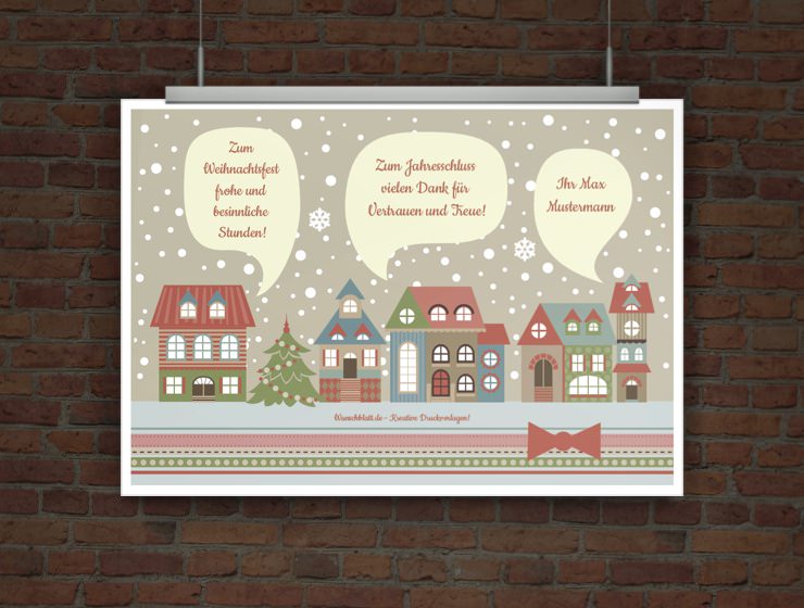 © Druckeselbst! kostenlose Weihnachtskarte