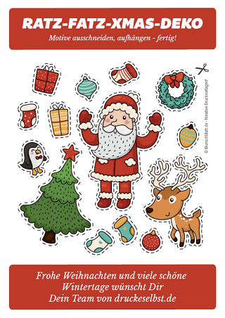 Drucke selbst! Weihnachtskarten kostenlos online gestalten