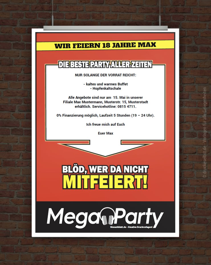 Drucke Selbst Partyflyer Kostenlos Gestalten