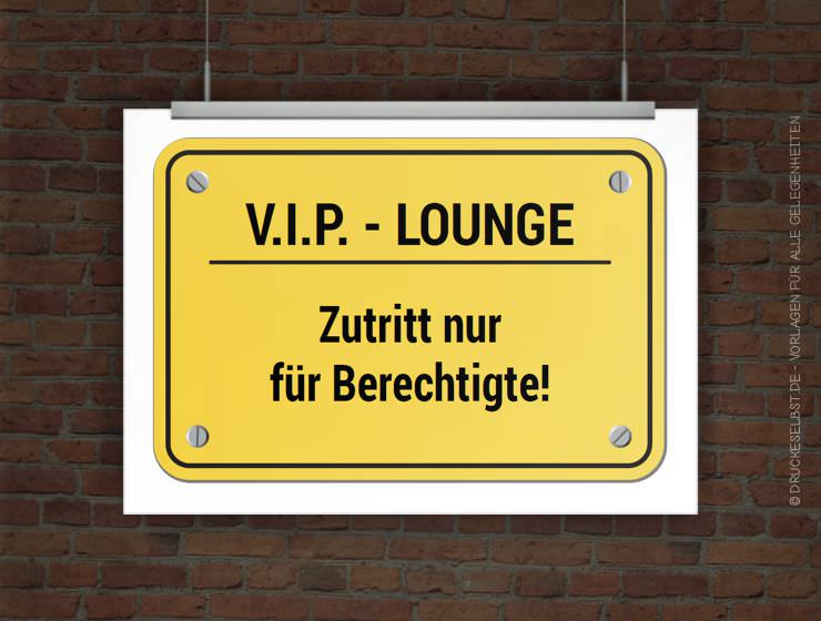 VIP-LOUNGE - Zutritt nur für Berechtigte!
