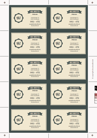 Drucke Selbst Vistenkarten Kostenlos Online Gestalten