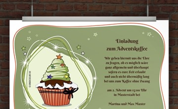 © Druckeselbst! Kostenlose Weihnachtseinladung
