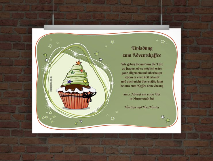 © Druckeselbst! Weihnachtliche Einladung