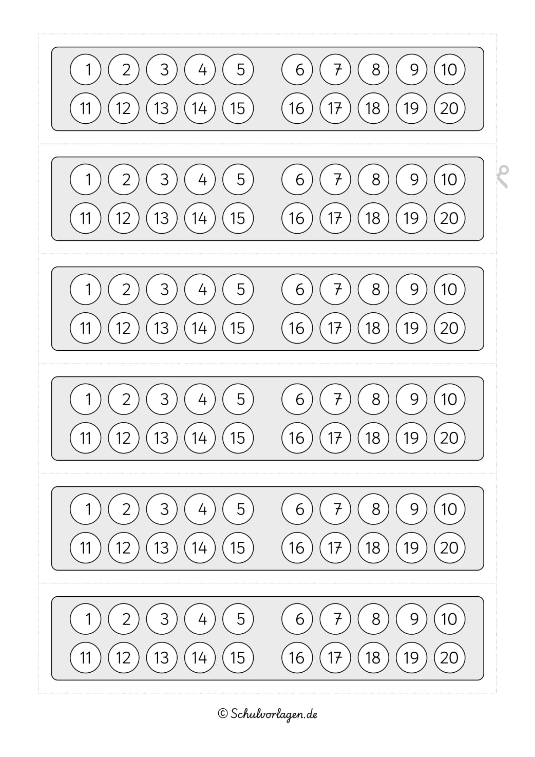 Rechenleiste zum Ausdrucken