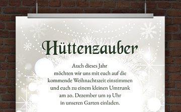 © Druckeselbst! Weihnachtsvorlage Hüttenzauber