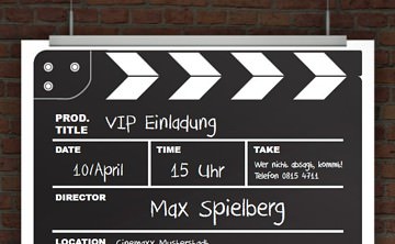 © Druckeselbst! Einladungskarte Kinogeburtstag