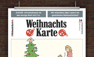 © Druckeselbst! Weihnachtskarte mit lustigen Sprüchen